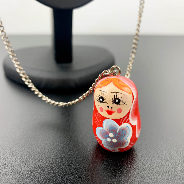 Babushka Russian Doll pendant necklace