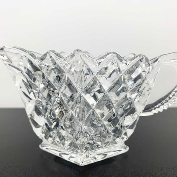 Bagley Glass art deco diamond shaped mint sauce jug