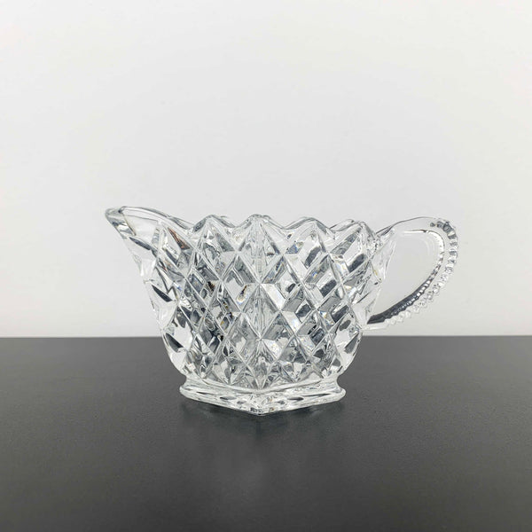 Bagley Glass art deco diamond shaped mint sauce jug