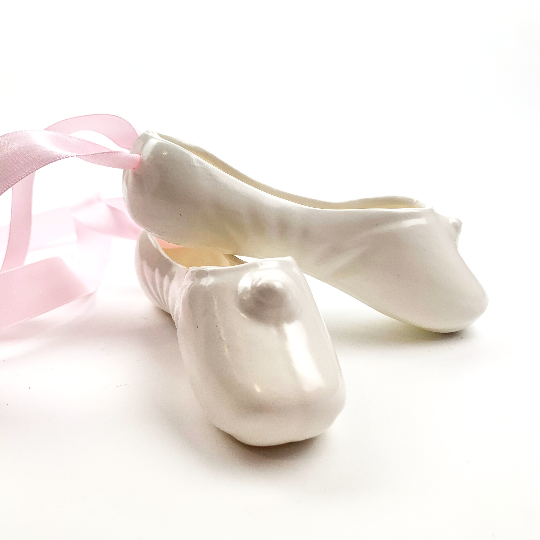 Ceramic Ballet Slippers Ornament with ribbon – Feature Furniture