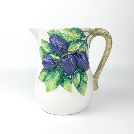 Bassano Italy Water or Juice Pitcher Majolica Style