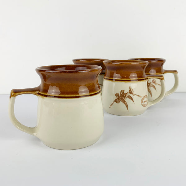Bendigo Pottery Signature Heritage Coffee Mugs showing plain back of mug