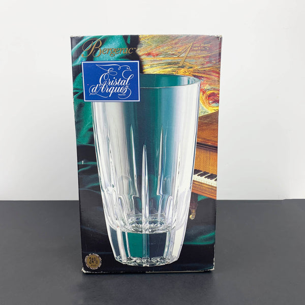 Cristal D'Arques 'Bergerac' 1990's crystal vase original box