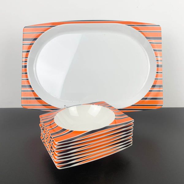 Bessemer 'Europa' Orange platter and bowls set