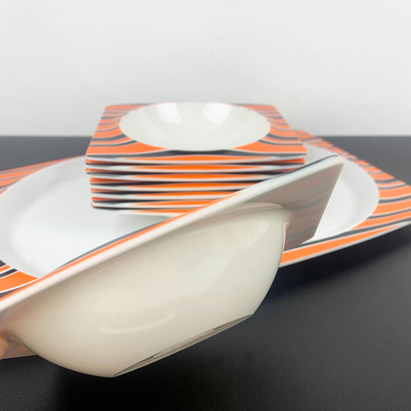Bessemer 'Europa' Orange platter and bowls set