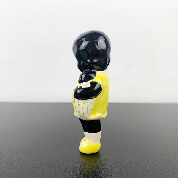 Black Americana mid century little girl ceramic figurine