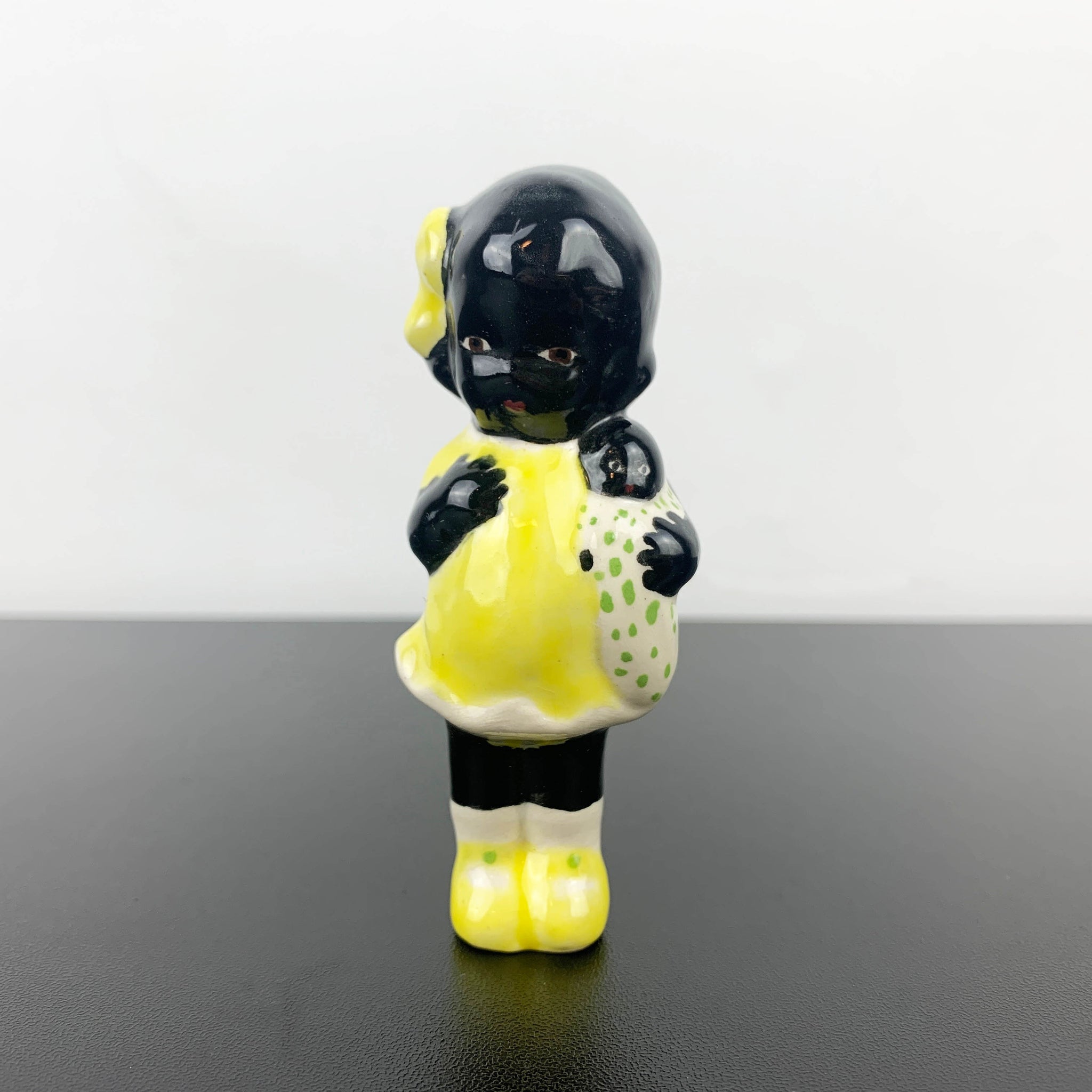 Black Americana mid century little girl ceramic figurine