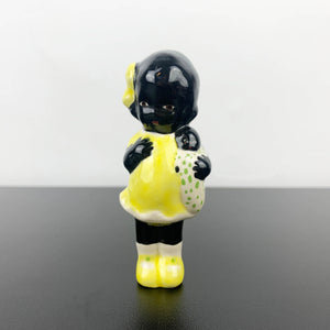 Black Americana mid century little girl ceramic figurine