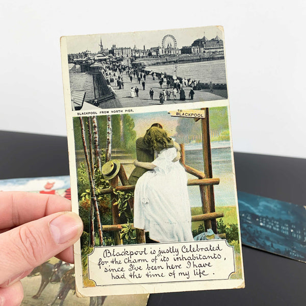Souvenir postcards of Blackpool, England c.1907-1909 - Set of 5