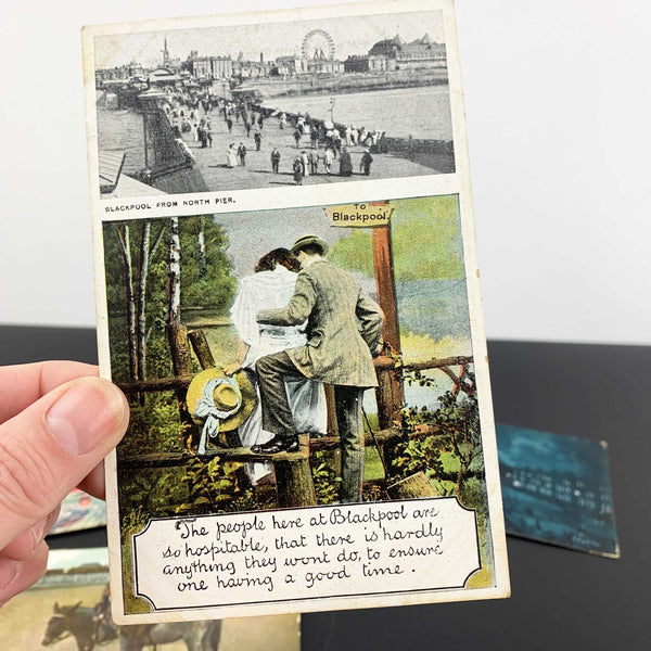 Souvenir postcards of Blackpool, England c.1907-1909 - Set of 5