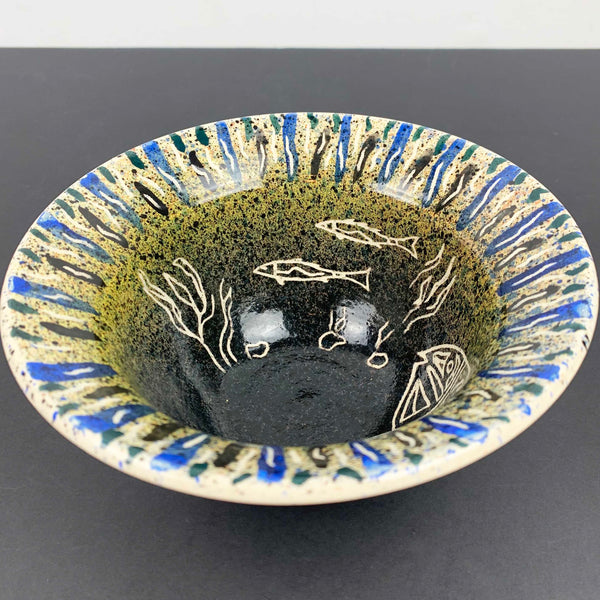 Tribal style decorative fish bowl