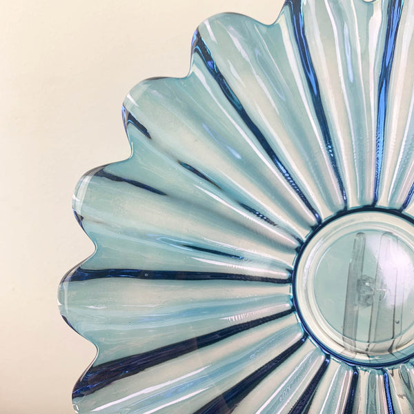 Federal Glass 'Celestial' blue lustre large glass serving plate