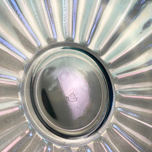 Federal Glass 'Celestial' blue lustre large glass serving plate
