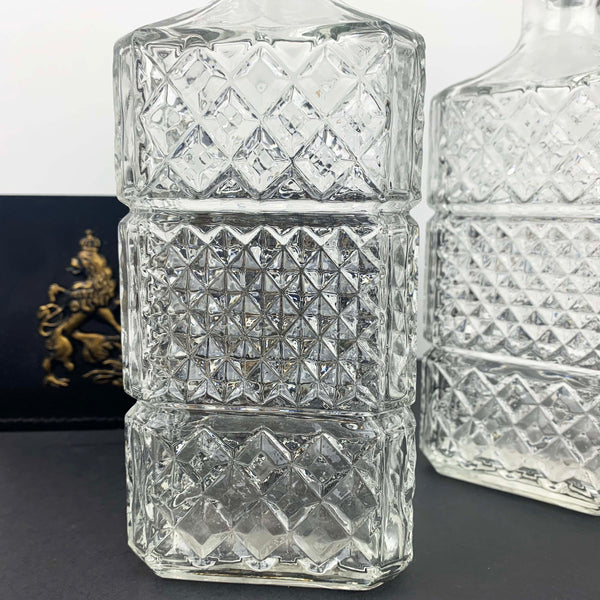 Brama Davidson diamond cut glass decanter