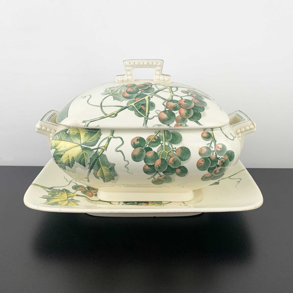 Brown Westhead Moore rare lidded tureen with matching under plate c.1880's