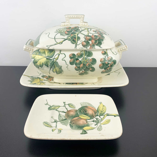 Brown Westhead Moore rare lidded tureen with matching under plate c.1880's