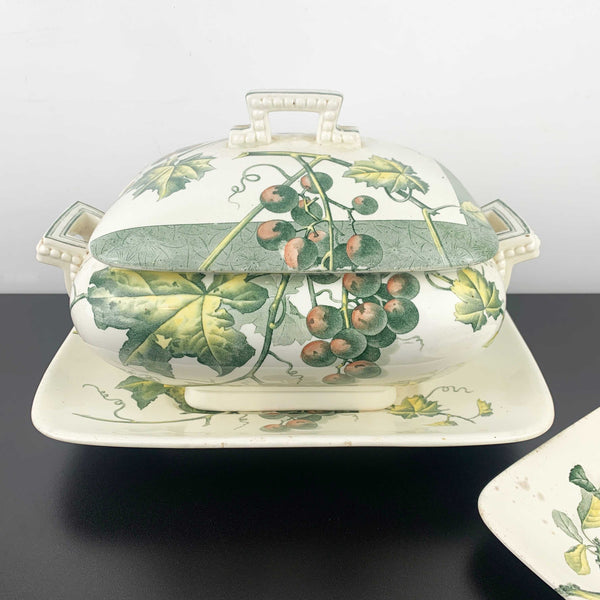Brown Westhead Moore rare lidded tureen with matching under plate c.1880's