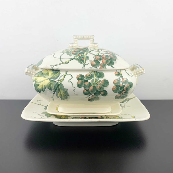 Brown Westhead Moore rare lidded tureen with matching under plate c.1880's