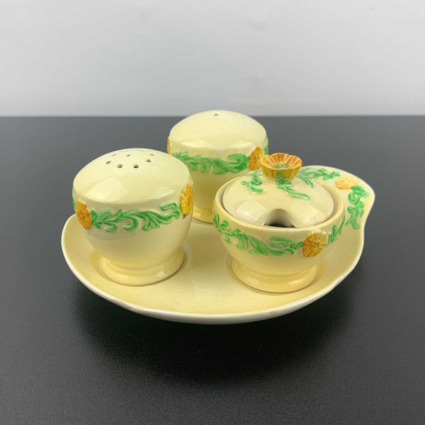 Carlton Ware 'Buttercup' cruet/condiment set