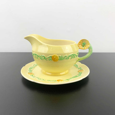 Carlton Ware 'Buttercup' gravy boat and underplate