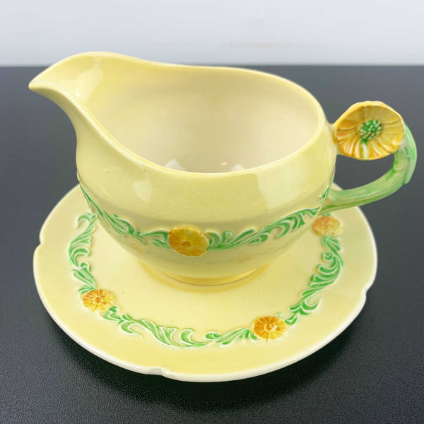 Carlton Ware 'Buttercup' gravy boat and underplate