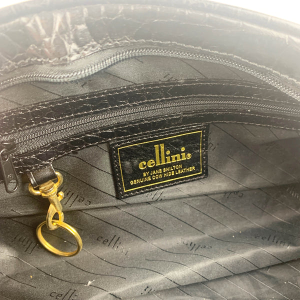 Jane Shilton for Cellini leather croc style shoulder bag
