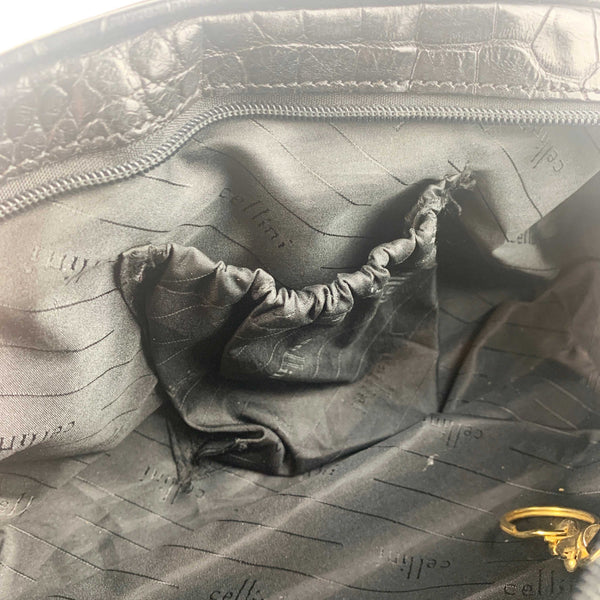 Jane Shilton for Cellini leather croc style shoulder bag