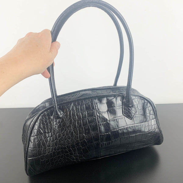 Jane Shilton for Cellini leather croc style shoulder bag