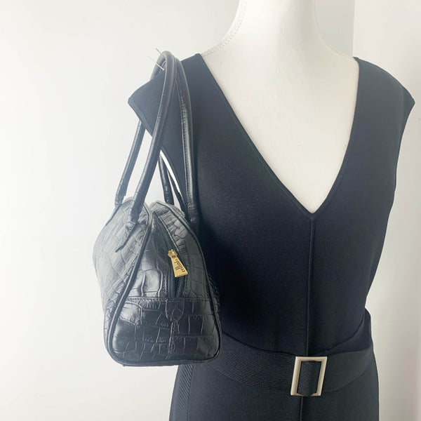 Jane Shilton for Cellini leather croc style shoulder bag