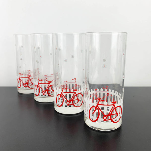 Cerve (Italy) Picket Fence and Bicycle Tumbler - Set of 4