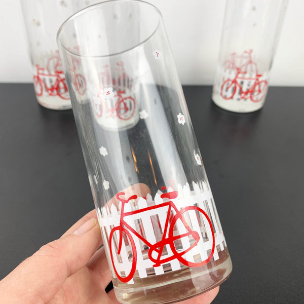 Cerve (Italy) Picket Fence and Bicycle Tumbler - Set of 4