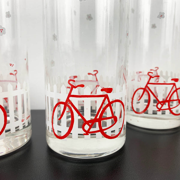 Cerve (Italy) Picket Fence and Bicycle Tumbler - Set of 4