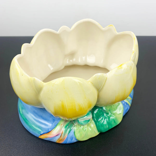 Clarice Cliff Water Lily open vase 1930's collectible