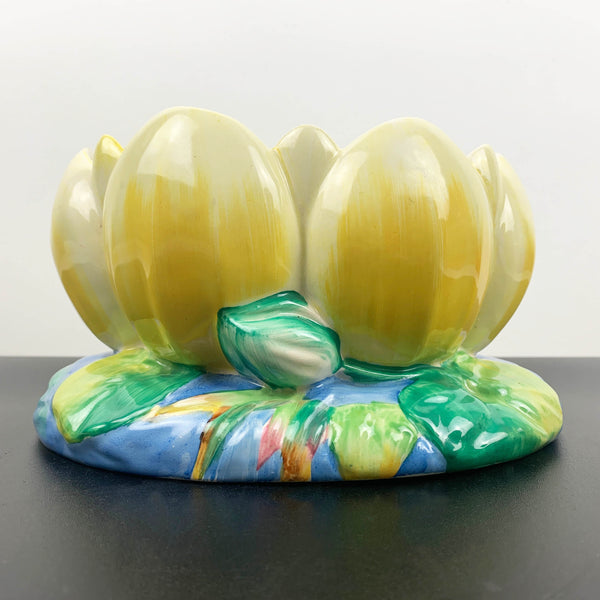 Clarice Cliff Water Lily open vase 1930's collectible