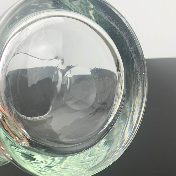 Hand blown pinched spout glass jug