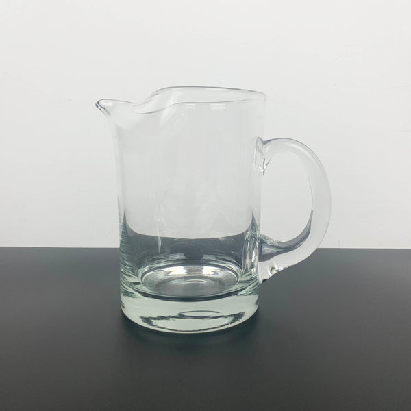 Hand blown pinched spout glass jug
