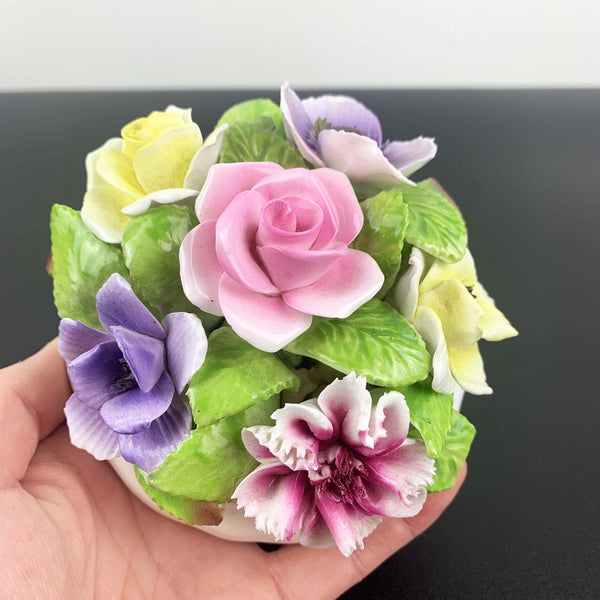 Coalport potted flowers decorative ornament