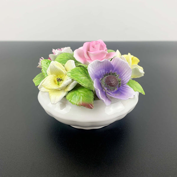 Coalport potted flowers decorative ornament