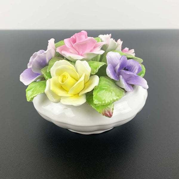 Coalport potted flowers decorative ornament