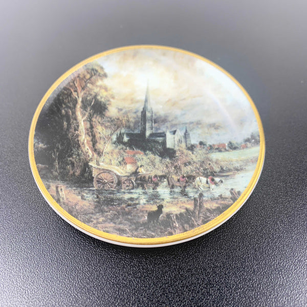 Coalport miniature collector plate - Church Scene