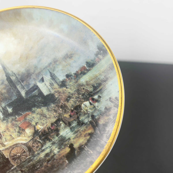 Coalport miniature collector plate - Church Scene