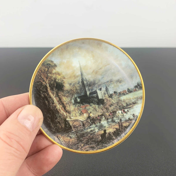 Coalport miniature collector plate - Church Scene