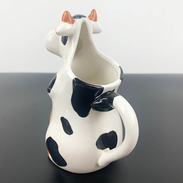 Figural tall cow milk and sauce jug