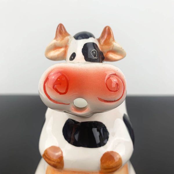 Figural tall cow milk and sauce jug