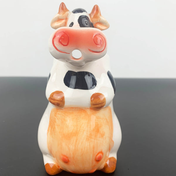 Figural tall cow milk and sauce jug