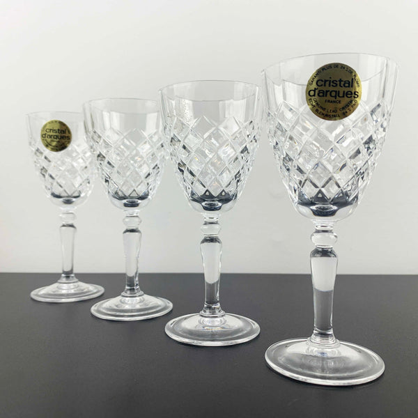 Cristal D'Arques 'Dauphine' liqueur and sherry glass - Set of 4