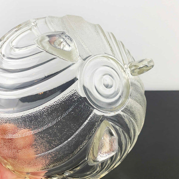 Crown Glass 'Harlequin' master bowl in clear and frosted glass