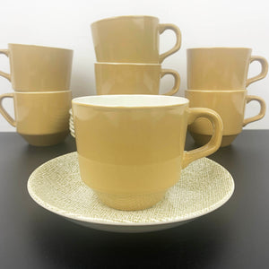 Crown Lynn Roydon Aztec cups and saucers