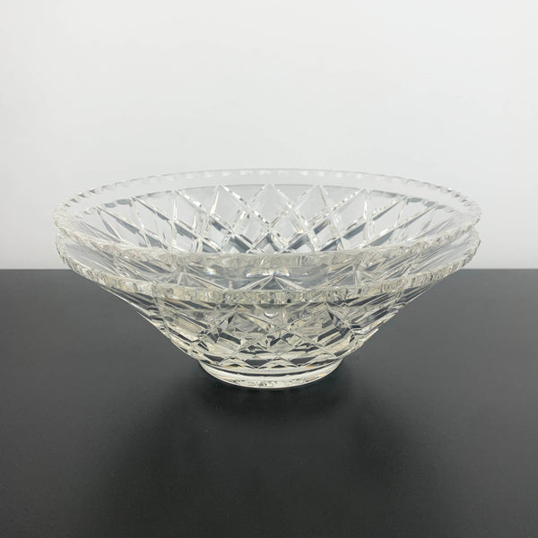 Grimwade Diamond Cut Bowls by Crown Crystal - Set of 2
