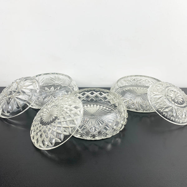 Art deco crystal dressing table powder boxes - Sold separately
